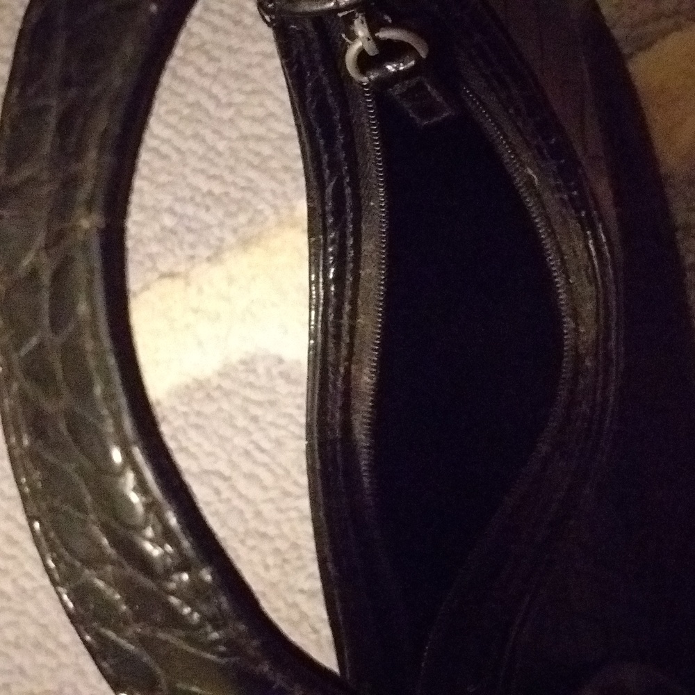 🗽Black croc baguette clutch - Picture 2 of 4